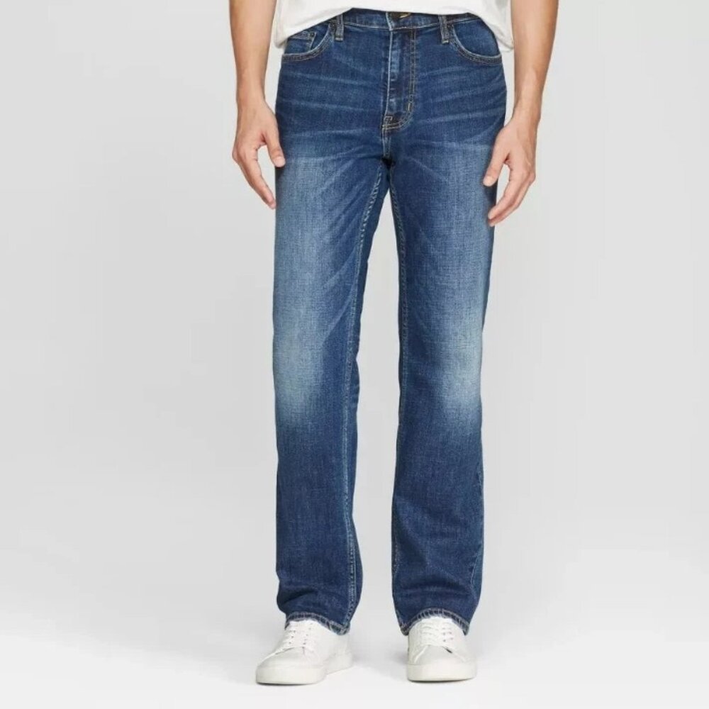 NEW Goodfellow & Co Men's Straight Fit Jeans Casper Med Blue 40 x 32